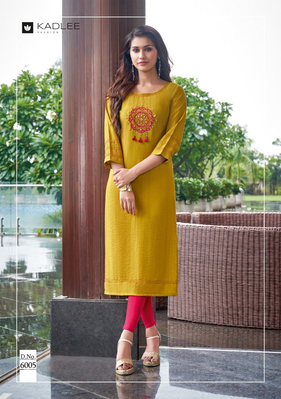 Kadlee Moonlight Fancy Ethnic Wear Pure Cotton Designer Kurti Collection